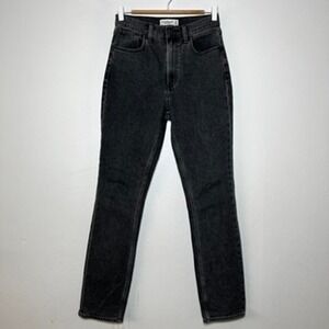 Abercrombie & Fitch The Slim Straight Ultra High Rise Jeans Black size 26‎